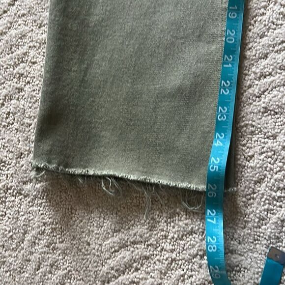 Mango Sienna flared cropped jeans size 10 In Army Green - Picture 11 of 15